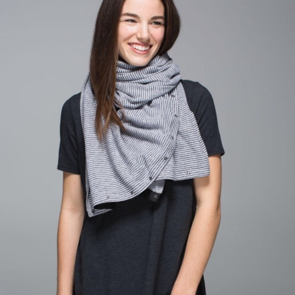 Navy Woven Look Lululemon Vinyasa Scarf